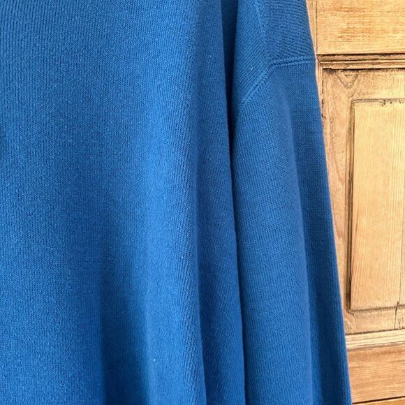 Men's Tommy Bahama Large Blue Gray Reversible Sweater Pullover 1/4 Zip V-Neck - Picture 3 of 10